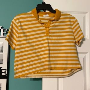 Mustard striped t-shirt, size M